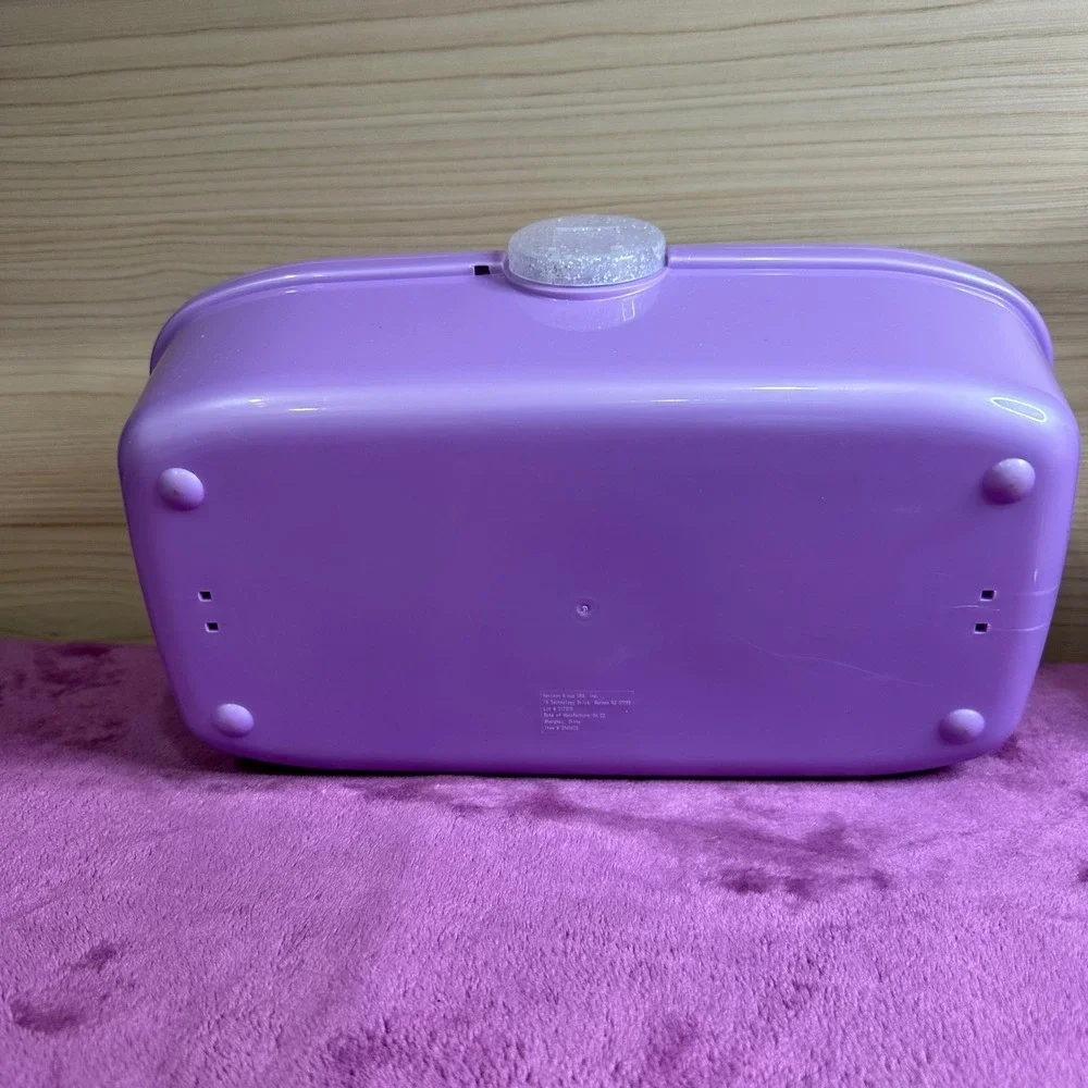 Horizon Group USA Purple Glitter Handle Makeup Case Organizer Storage Box